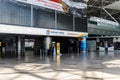 Moscow region, Vnukovo, Russia - May 29, 2020: Terminal A of Vnukovo International Airport, Empty airport during COVID Royalty Free Stock Photo