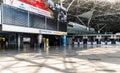 Moscow region, Vnukovo, Russia - May 29, 2020: Terminal A of Vnukovo International Airport, Empty airport during COVID Royalty Free Stock Photo