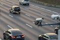 Moscow Ring Road, speed camera view, shoulder control