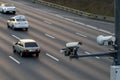 Moscow Ring Road, speed camera view, shoulder control