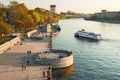 Moscow river embankment Royalty Free Stock Photo