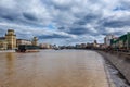 Moscow River Embankment and Khamovniki Cityscape