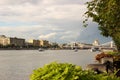 The Moscow river in Moscow city, Russia Royalty Free Stock Photo