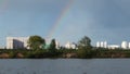 Moscow river rainbow Royalty Free Stock Photo