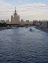 Moscow River and Seven Sisters building, Russia - Europe
