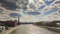 Moscow River and the statue of Peter the Great Royalty Free Stock Photo