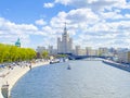 Moscow river view, Moscow, Russia Royalty Free Stock Photo