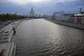 Moscow River views high-rise on Kotelnicheskaya embankment