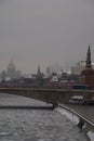 Moscow river in winter Royalty Free Stock Photo