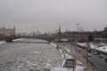Moscow river in winter Royalty Free Stock Photo