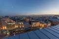 Moscow roof historical centre blue sky evening lights