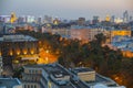 Moscow roofs evening view