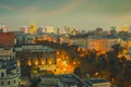 Moscow roofs evening view