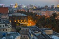 Moscow roofs evening view