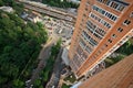 Moscow rooftop near park Royalty Free Stock Photo