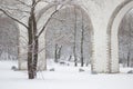 Rostokinsky aqueduct. Arch over the river Yauza