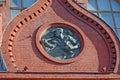 Sculpted Relief on Wall of State Historical Museum, Red Square, Moscow, Russia Royalty Free Stock Photo