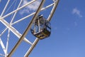 Moscow, Russia, 29 apr 2019. Cabin on the Ferris wheel, painted in black and yellow tones