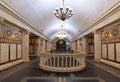 Interior view of metro station in Moscow, Russia. Royalty Free Stock Photo