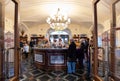 Tourists inside super market in GUM department store shopping mall at Red Square Royalty Free Stock Photo