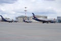 Aeroflot passenger aircrafts at Sheremetyevo Airport