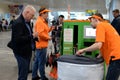 Baggage packing at the terminal of Moscow Domodedovo International Airport Royalty Free Stock Photo