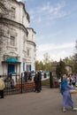 Muscovites visit church on the eve of a religious holiday of orthodox Easter