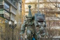 A bronze statue of clown at Clowns Square on Tsvetnoy Boulevard