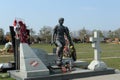 The grave of the famous Soviet and Russian football player Fyodor Cherenkov at the Troyekurovsky cemetery in Moscow