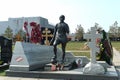 The grave of the famous Soviet and Russian football player Fyodor Cherenkov at the Troyekurovsky cemetery in Moscow