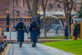 MOSCOW, RUSSIA- APRIL, 29, 2018: Guards at the Tomb of the Unknown Soldier dedicated to the Soviet soldiers killed