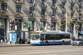 trolleybus on Yakimanka street in Moscow