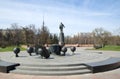 Model of Solar system with rotating planets, Moscow, Russia