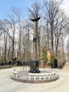 Moscow, Russia, April, 04, 2023. Obelisk in memory of the soldiers of the Russian Army who died on the Borodino field