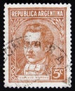 Argentina postage stamp shows Mariano Moreno, circa 1935