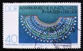 MOSCOW, RUSSIA - APRIL 2, 2017: A post stamp printed in DDR (germany) shows a stone neckle, the series 