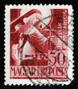 Hungarian stamp shows Saint Margaret of Hungary, circa 1944
