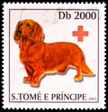 Dachshund, Dogs and Red Cross emblem serie, circa 2003