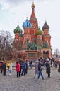 St. Basil`s Cathedral in Moscow on Red Square Royalty Free Stock Photo