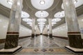 Subway platform Kievskaya station interior design Royalty Free Stock Photo