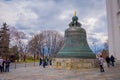 MOSCOW, RUSSIA- APRIL, 29, 2018: View of the Tsar Bell the largest bell in the world, commissioned by Empress Anna
