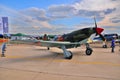 MOSCOW, RUSSIA - AUG 2015: soviet fighter aircraft MiG-3 present Royalty Free Stock Photo