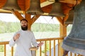 Moscow, Russia August 2018, The bell ringer is ringing bells