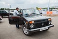 A special version of Lada 4x4 Elbrus Edition on the open area test drive