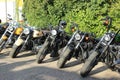 Moscow, Russia - August 29, 2020: Harley Davidson sportster motorcycles on a parking. Moto festival Royalty Free Stock Photo