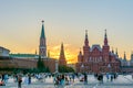 The main sights of Moscow - Red Square, Historical Museum and the Moscow Kremlin Royalty Free Stock Photo
