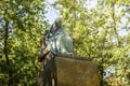 Moscow, Russia - August 16, 2017: Monument to the great Russian and Ukrainian author Nikolai Gogol in Moscow, Russia.