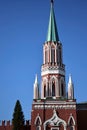 Moscow, Russia - August 17, 2018: The Nikolskaya Tower of the Moscow Kremlin Royalty Free Stock Photo