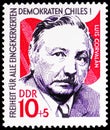 Postage stamp printed in Germany shows Luis Corvalan, Solidarity With The Chilean People serie, circa 1973