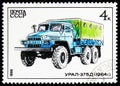 Ural-375D (1964), Soviet Autoindustry serie, circa 1986 Royalty Free Stock Photo